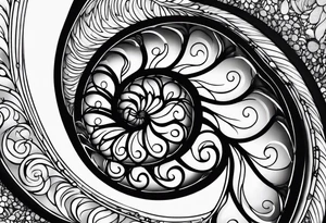 Nautilus shell tattoo idea