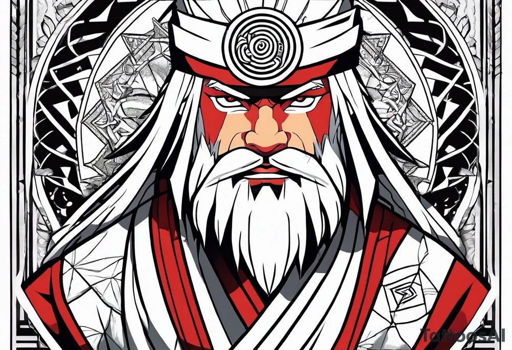 Sage mode jiraiya from the anime naruto tattoo idea