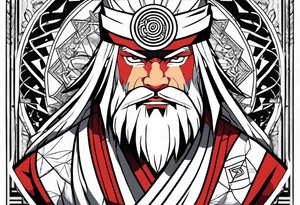 Sage mode jiraiya from the anime naruto tattoo idea