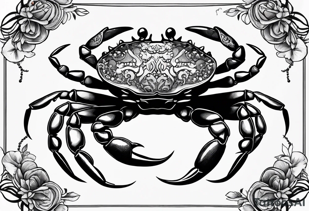 Crabs
en negro con numero 69 tattoo idea