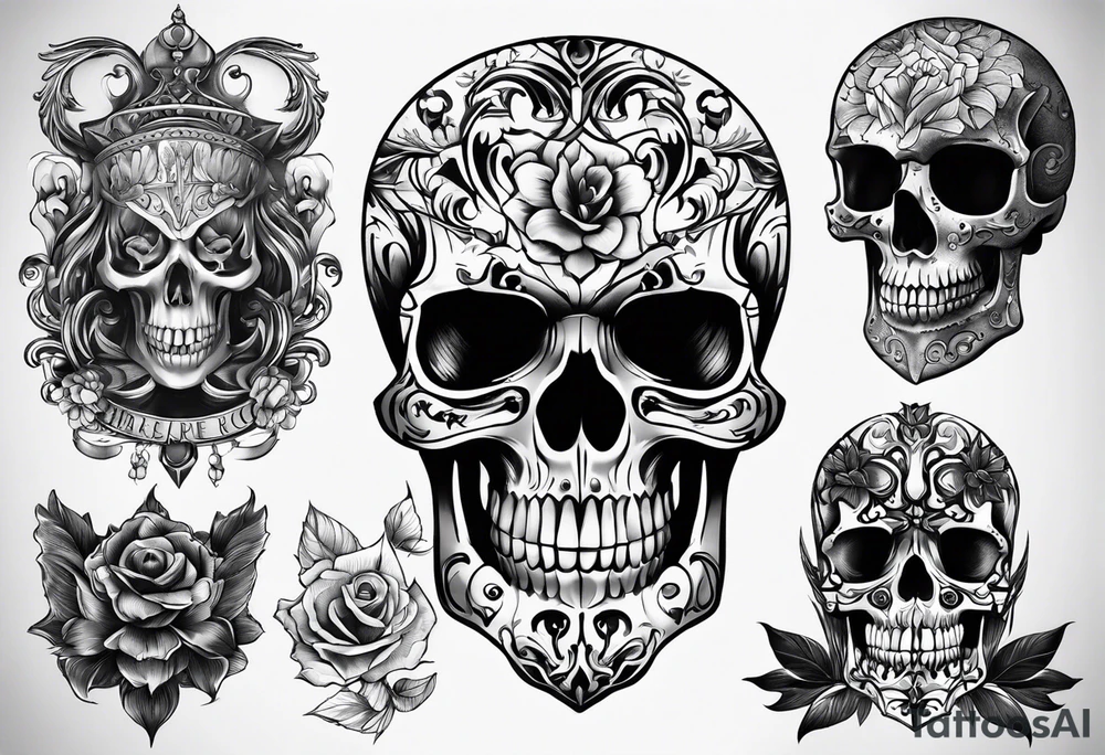 skullv tattoo idea