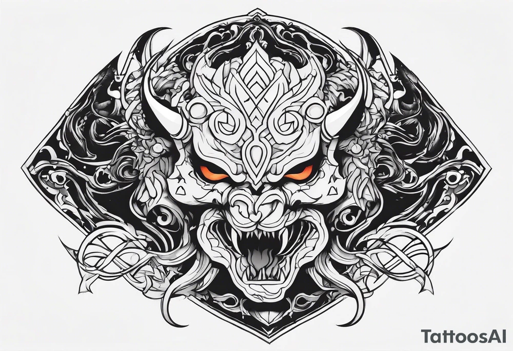 Dark monster tattoo idea