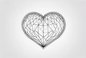 a heart shape with the following inside: brain, travel or plane, family, and other symbols tattoo idea