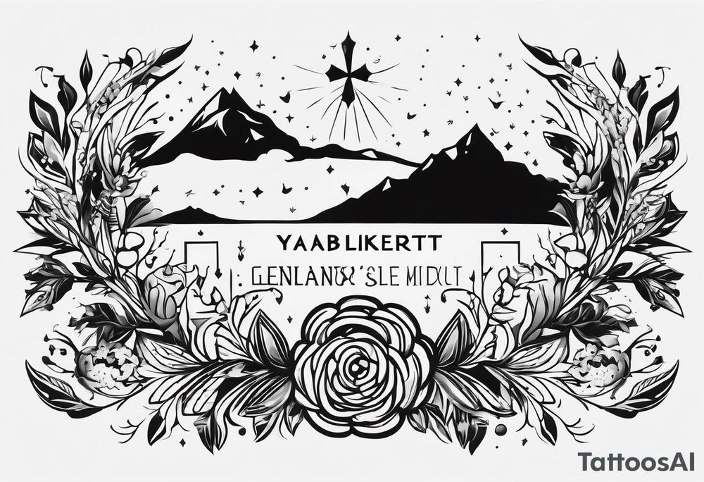 I want to combine elements that represent my mother's last name, 'Yaber,' which originates from Lebanon, and my father's last name, 'Kleinert,' which is German tattoo idea