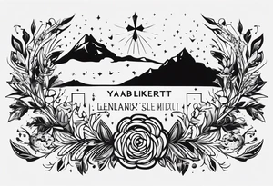 I want to combine elements that represent my mother's last name, 'Yaber,' which originates from Lebanon, and my father's last name, 'Kleinert,' which is German tattoo idea