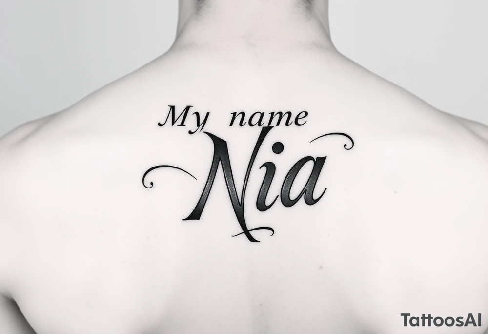 My name Nia tattoo idea