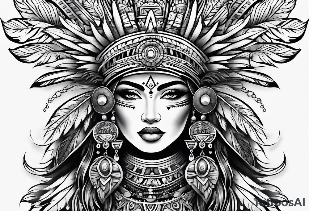 Aztec princess, tattoo idea