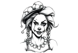 Payasa Clown Girl thug tattoo idea