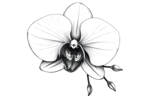 orchid flower tattoo idea