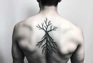 Minimal never seen before lighting and roots tattoo idea