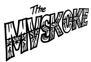 The word “MVSKOKE” shaded with Native American print tattoo idea