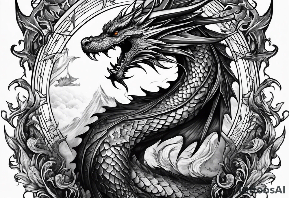 Wizard dragon tattoo idea