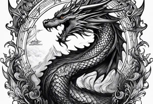 Wizard dragon tattoo idea