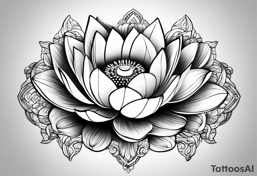 Lotus flower tattoo idea