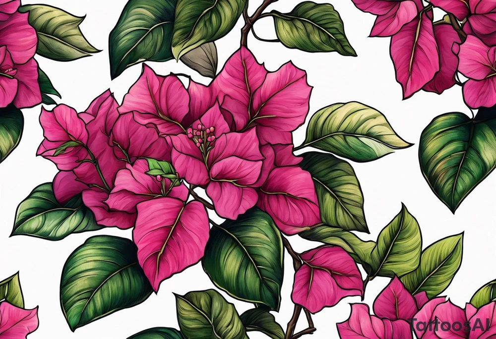 Bougainvillea tattoo idea