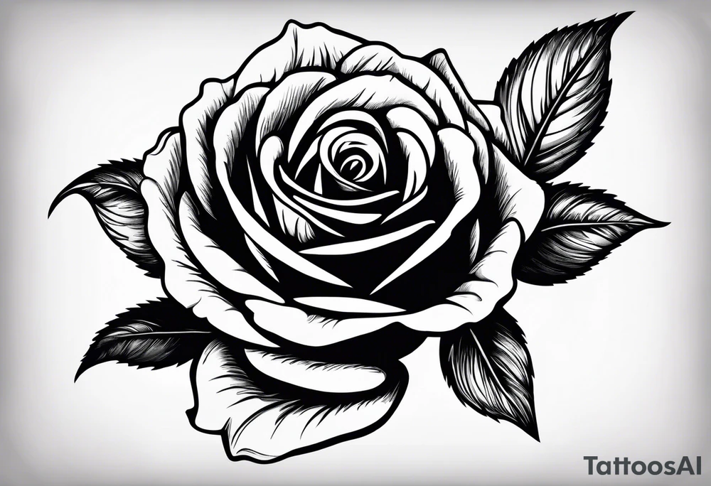 a human hand holding on to a single rose stem tattoo idea
