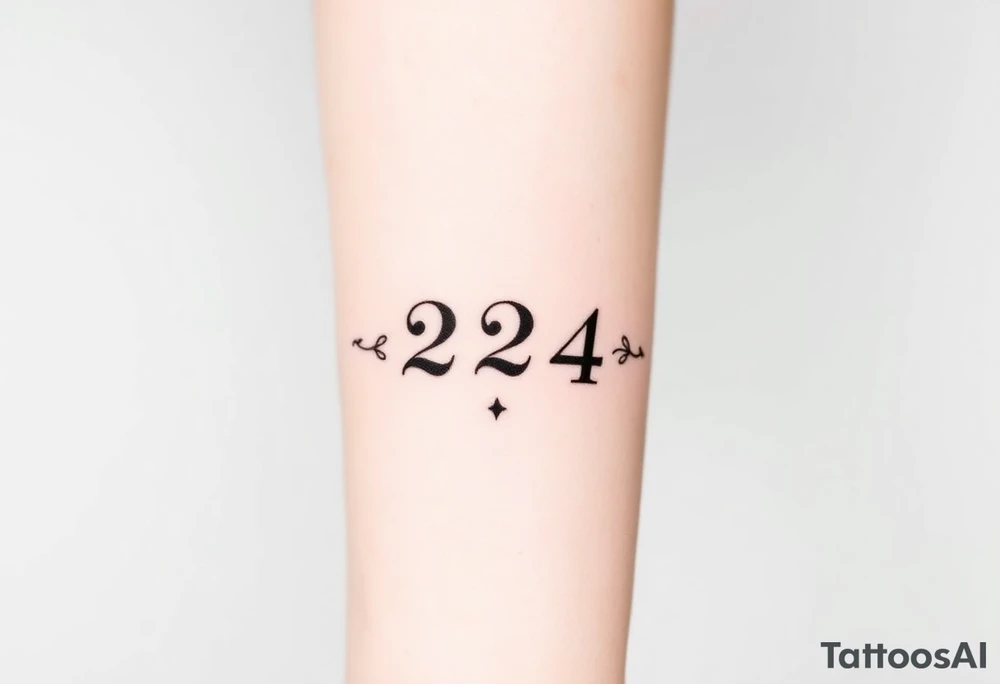 224 numbers into a tattoo itself tattoo idea