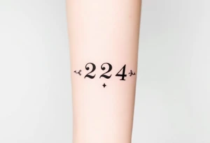 224 numbers into a tattoo itself tattoo idea