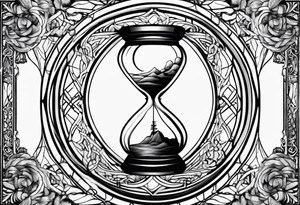 Breaking hour glass representing death and life tattoo idea