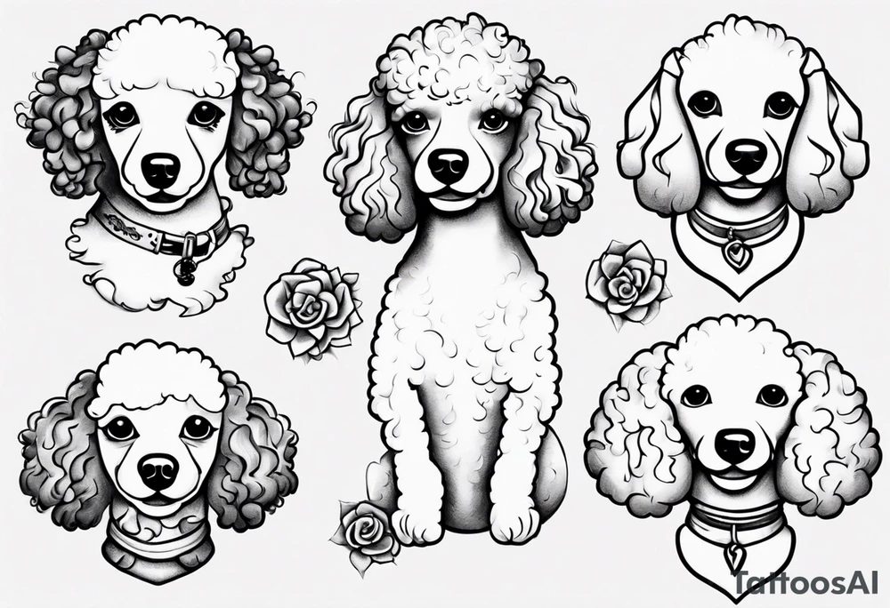 Mini Poodle tattoo idea