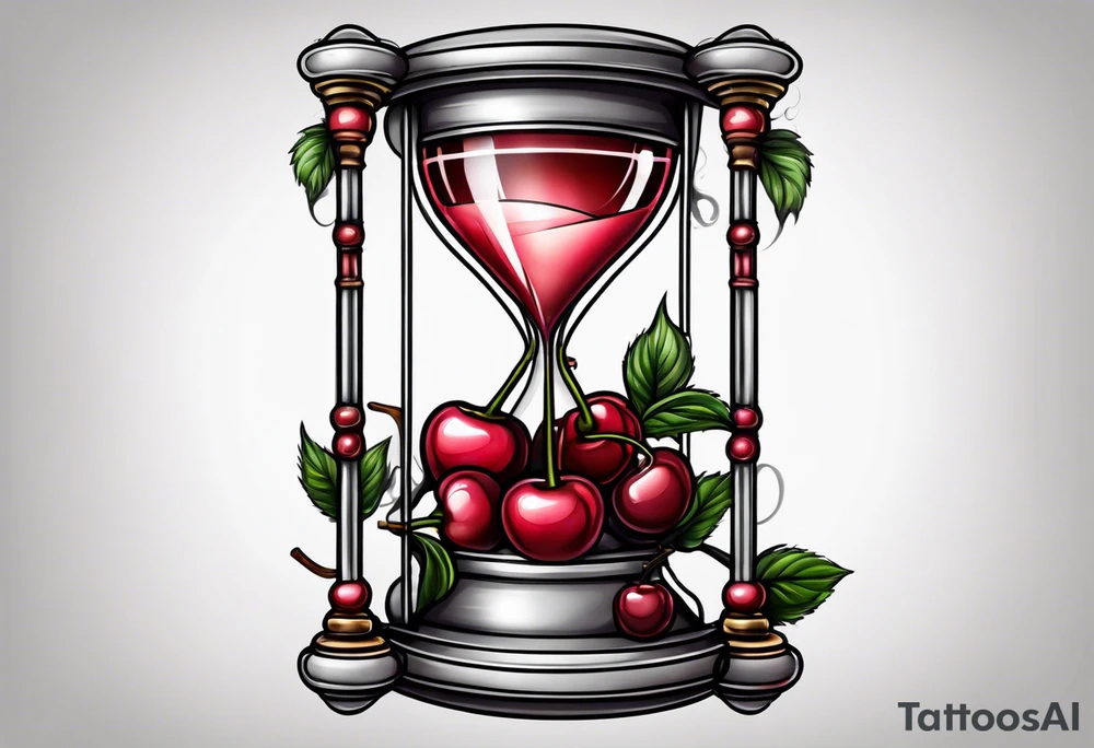 Cherry hourglass tattoo idea