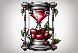 Cherry hourglass tattoo idea