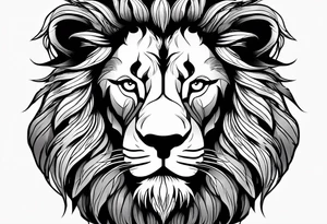 scary lion tattoo idea