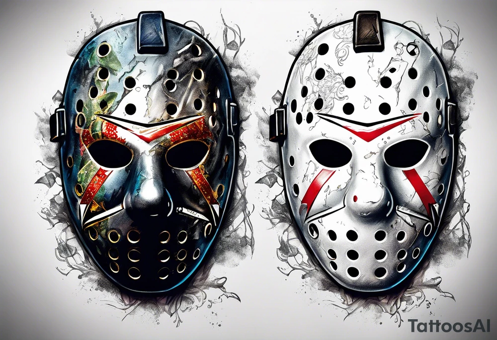 Friday the 13th mask, 13 in the mask tattoo idea