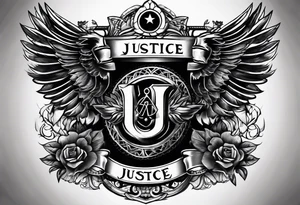 justice emblem tattoo idea
