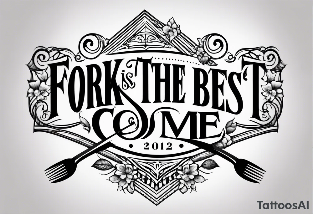 fork
the best is yet to come tattoo idea