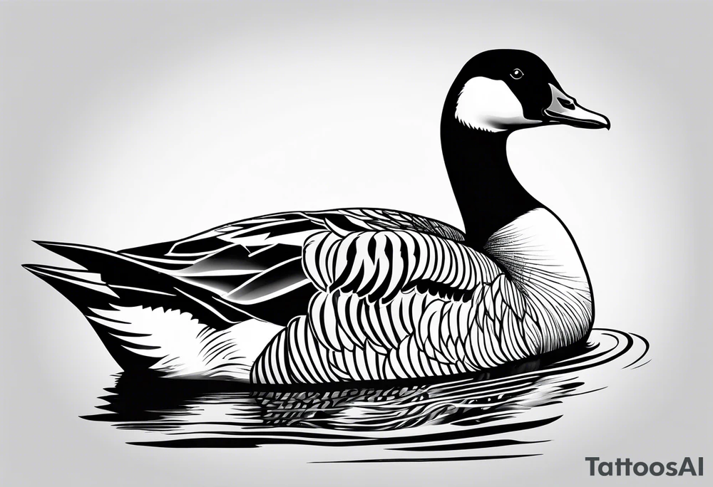 angry canadian goose tattoo idea