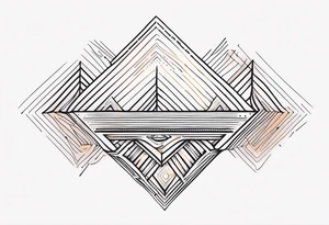 neo-tribal abstract lines gradient tattoo idea