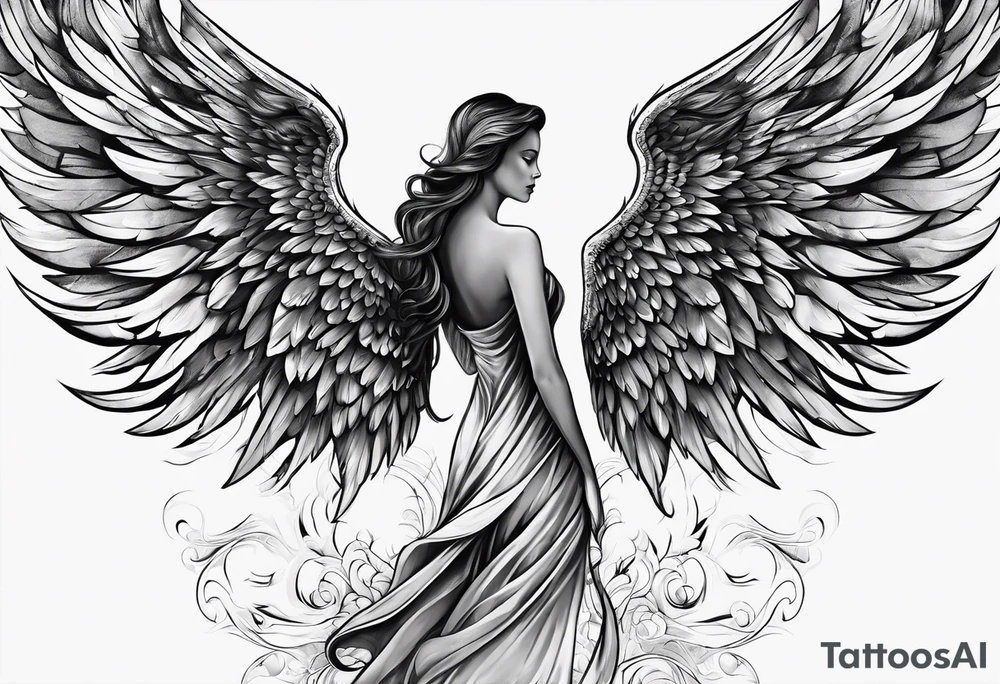 Angel wings tattoo idea