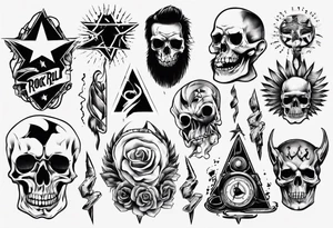 rock and roll tattoo idea