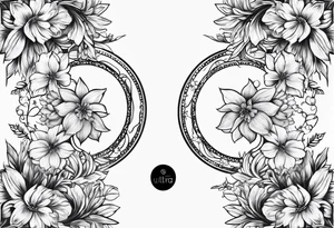 March birth flower infinity sign tattoo idea