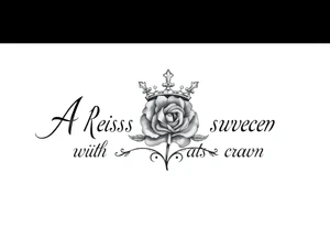 A Rose with a kings crown on it tattoo idea