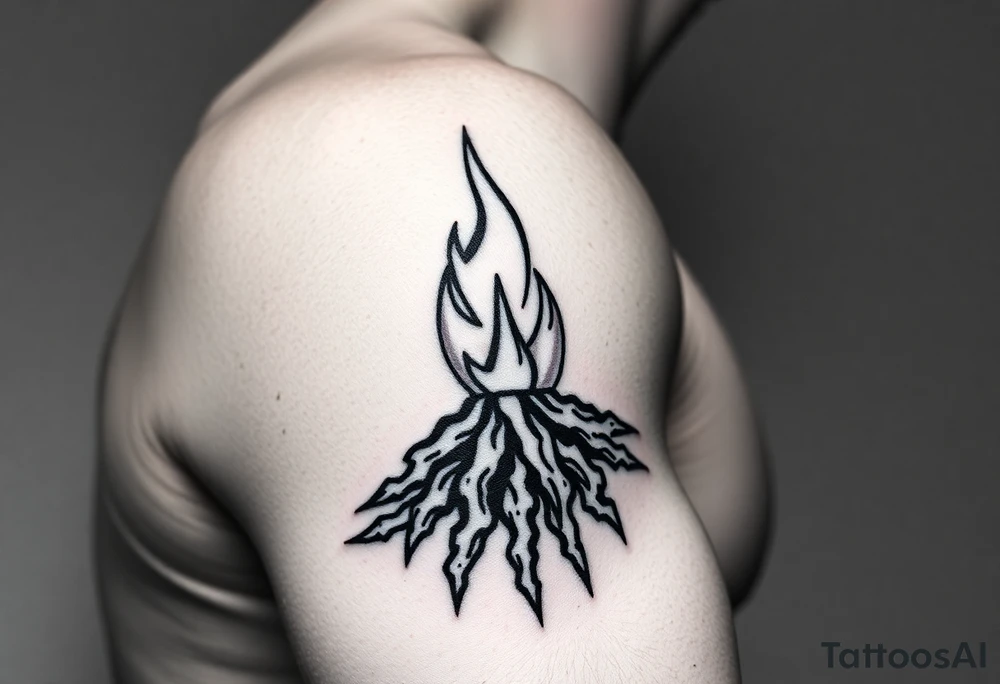 fire in a roots prison tattoo idea