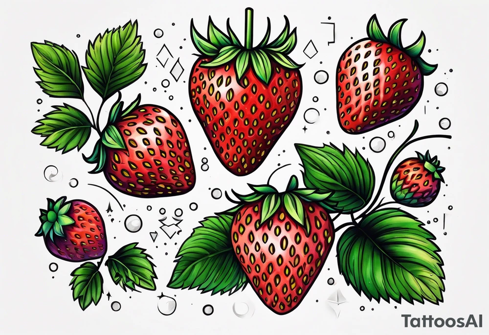 Strawberry tattoo idea