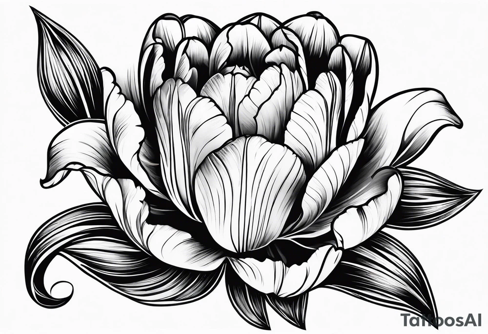 Gothic Dutch tulips tattoo tattoo idea