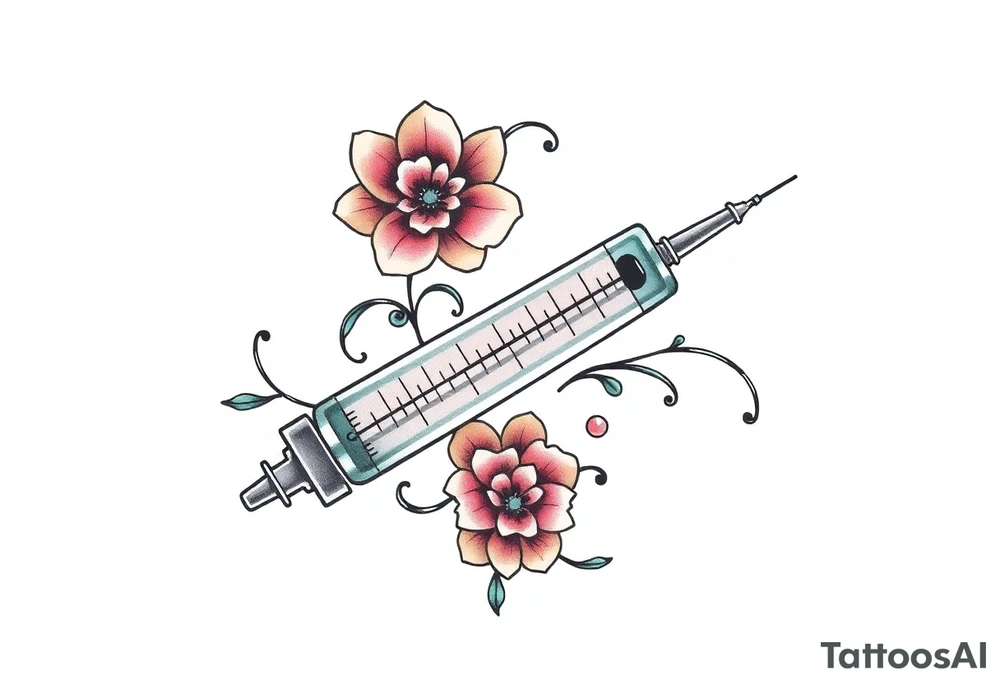 syringe  junkie tattoo idea
