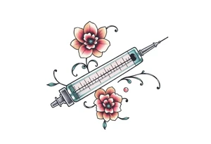 syringe  junkie tattoo idea