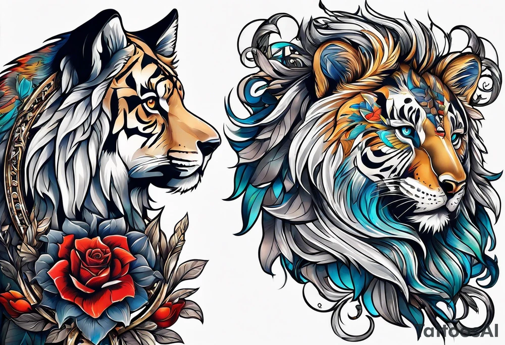Armband with alpha animals tattoo idea