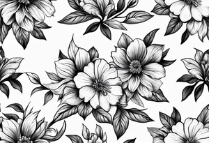flower, cross tattoo idea