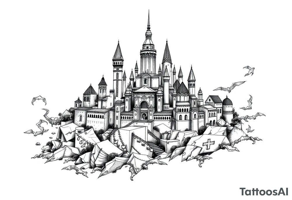 city of 
Atlantis tattoo idea
