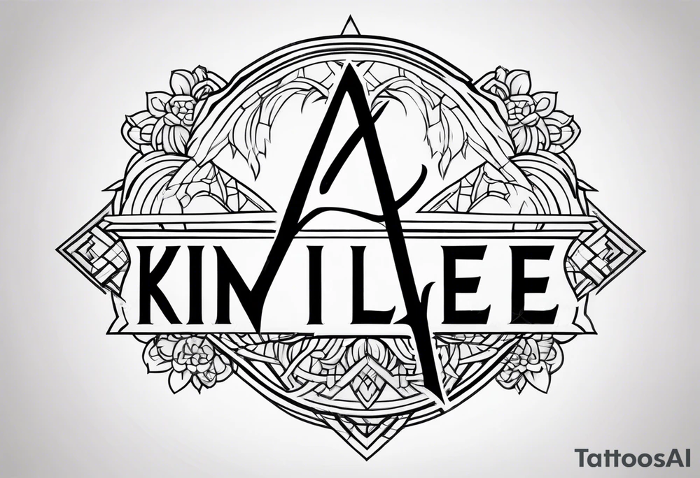 Kinlee name logo tattoo idea