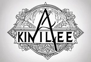 Kinlee name logo tattoo idea