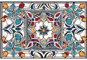 moroccan tiles tattoo idea