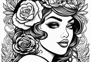 chubby pinup girl tattoo idea