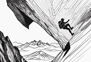 climber at the peak tattoo idea