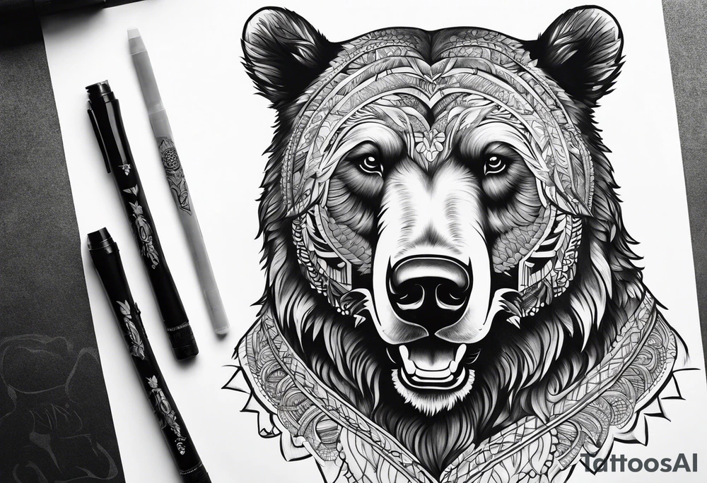 Dancing bear tattoo idea